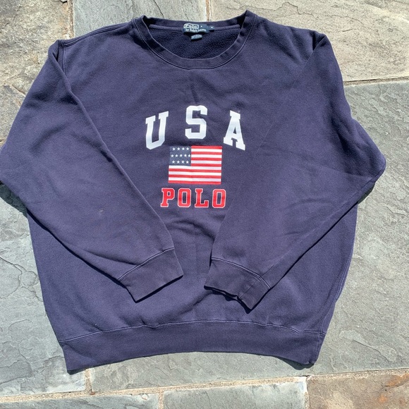 Vintage polo Ralph Lauren American flag crewneck - Picture 1 of 2